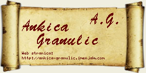 Ankica Granulić vizit kartica